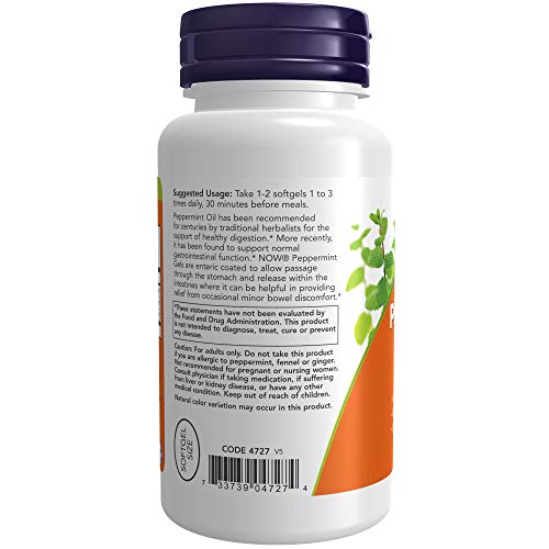 Buy now Now Foods Peppermint Gels with Ginger & Fennel Oils, 90 Softgels (Pack of 2) at indiglob india