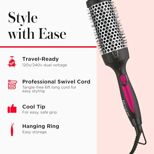 Buy now REVLON Perfect Match Hot Styler - Heated Brush to Style and Extend Blowouts, Hot Brush for Curls, Body, and Volume, Reduces Frizz and Boosts Shine at indiglob india