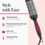 Buy now REVLON Perfect Match Hot Styler - Heated Brush to Style and Extend Blowouts, Hot Brush for Curls, Body, and Volume, Reduces Frizz and Boosts Shine at indiglob india
