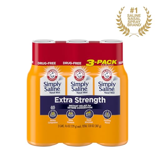 Buy now Simply Saline Extra Strength for Severe Congestion Relief Nasal Mist: 4.6oz 3-Pack at indiglob india