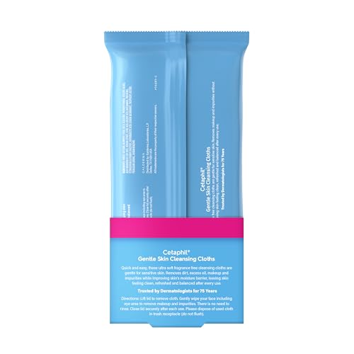 Buy now Cetaphil Gentle Makeup Removing Face Wipes, Daily Cleansing Facial Towelettes Gently Remove Makeup, Fragrance and Alcohol Free, 25 Count at indiglob india
