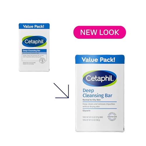 Buy now Cetaphil Bar Soap, Deep Cleansing Face and Body Bar, Pack of 3, For Dry to Normal, Sensitive Skin, Soap Free, Hypoallergenic, Paraben Free, Fragrance Free, Removes Makeup, Dirt and Oil at indiglob india