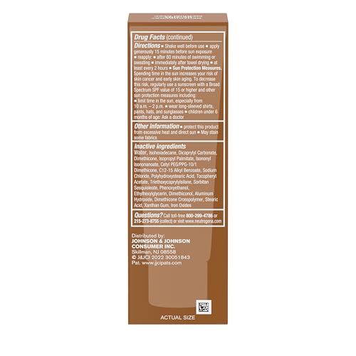 Buy now Neutrogena Purescreen+ Tinted Sunscreen for Face with SPF 30, Broad Spectrum Mineral Sunscreen with Zinc Oxide and Vitamin E, Water Resistant, Fragrance Free, Medium Deep, 1.1 fl oz at indiglob india