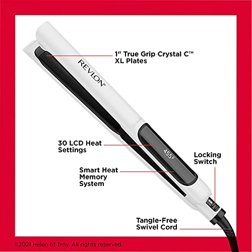 Buy now REVLON Crystal C + Ceramic Digital Hair Flat Iron | Long-Lasting Shine and Less Frizz, (1 in) at indiglob india
