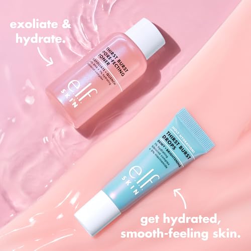 Buy now e.l.f. SKIN Thirst Burst Dew-O, Travel-Sized Skincare Set, Exfoliating Facial Toner & Hydrating Serum Drops, Gives Skin A Dewy, Bouncy Glow, Vegan & Cruelty-Free at indiglob india