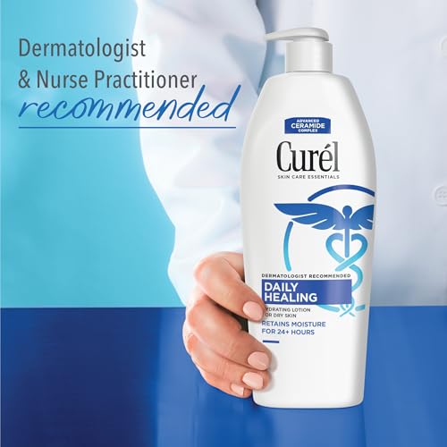 Buy now Curel Daily Healing Body Lotion for Dry Skin, Dermatologist Recommended Hydrating Body Lotion with Advanced Ceramides Complex, 20 Oz at indiglob india