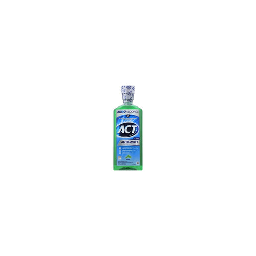 Buy now ACT Anticavity Zero Alcohol Fluoride Mouthwash 18 fl. oz., With Accurate Dosing Cup, Mint at indiglob india