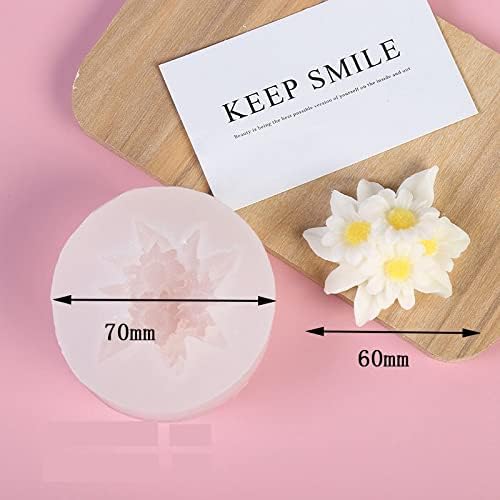 Buy now 4 Pack Chamomile & Daisy Resin Candle Mold - Single & Four Flower Designs at indiglob india