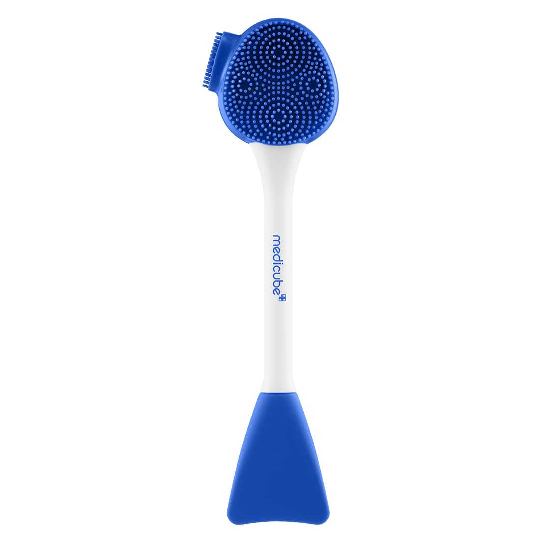 medicube Multi Silicone Jelly Brush - Pore Brush & Face Mask Applicator | 4-in-1 Multi Silicone Jelly Brush for Pore Cleansing - Face Mask Application & Gentle Face Massage, Korean Skincare Tool, 1PC