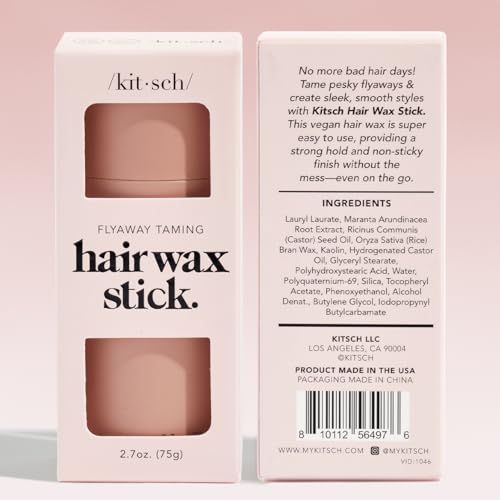 Buy now Kitsch Hair Wax Stick for Women & Men - Anti-Frizz and Fly Away Hair Tamer, No Residue Hair Finishing Stick | All Day Hold Styling Product - 2.7 oz at indiglob india