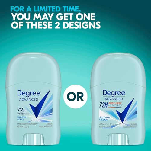 Buy now Degree Advanced Antiperspirant Deodorant, Shower Clean 4-Pack – Travel Deodorant for Women, 72H Protection, 0.5 Oz Ea at indiglob india