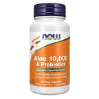 Buy now NOW Foods Supplements, Aloe 10,000 & Probiotics with 10-Strain (5 Billion) Probiotic Blend, 60 Veg Capsules at indiglob india