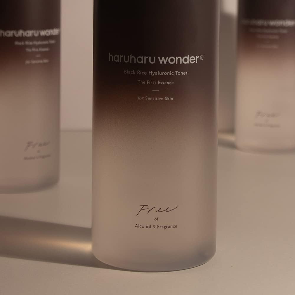 haruharu Black Rice Hyaluronic Toner for Sensitive Skin, 10.1 fl.oz, Vegan | Toner for Face, Alcohol Free, Fragrance Free, Glass Skin, Deep Hydration, Balancing, Soothing, Cruelty-Free, Korean Skin care