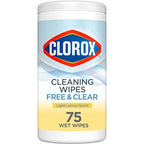 Buy now Clorox Free & Clear Cleaning Wipes, Light Lemon Scent, 75 Count (Package May Vary) at indiglob india