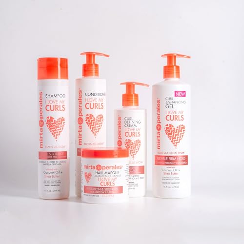 Buy now Mirta De Perales, Curls Defining Cream for Wavy, Curly & Coily Hair | Hydrating Curl Cream with Coconut Oil & Shea Butter | Defines, Smooths & Nourishes | Frizz Control, Shine & Softness, 8 oz at indiglob india