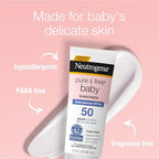 Buy now Neutrogena Pure & Free Baby Mineral Sunscreen Lotion with Broad Spectrum SPF 50 & Zinc Oxide, Water-Resistant, Hypoallergenic & Tear-Free Baby Sunscreen, 3 fl. oz, 3 pk at indiglob india