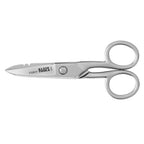 Buy now Klein Tools 2100-9 Stainless Steel Electrician Scissors, Made in USA, 5.25-Inch Free-Fall Handle Snips, Stripping Notches, Non-Slip Serrated Blade at indiglob india
