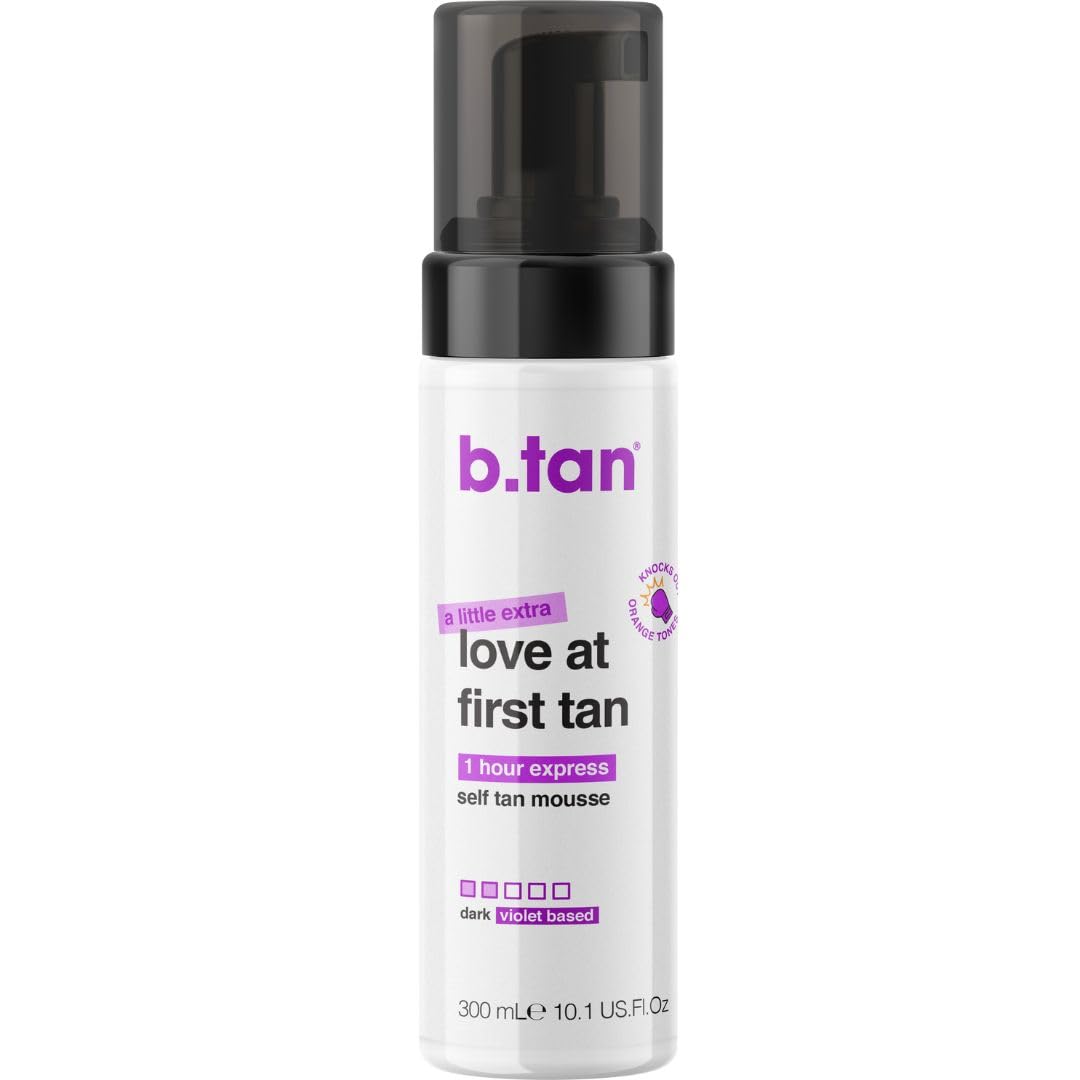 Buy now b.tan Dark Self Tanner Mousse | Get Tanned - Best, 1 Hour Express Sunless Tanning Foam, No Fake Tan Smell, Ultra Dark Bronzing Glow, Face & Body, Vegan, Cruelty Free, 6.7 Fl Oz at indiglob india