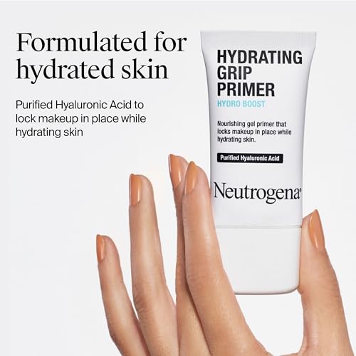 Buy now Neutrogena Hydro Boost Hydrating Grip Primer with Purified Hyaluronic Acid, Invisible Gel Face Primer Locks Makeup in Place, Extends Wear and Hydrates Dull Skin, Dewy Finish, 1.0 oz at indiglob india