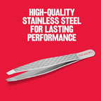 Buy now Revlon Ultimate Slant Tweezer, Hand-Finished Ultra-Fine Tips for Precise Hair Removal, Perfect for Tweezing The Tiniest Hairs, Made With Stainless Steel, 1 count at indiglob india