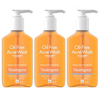Buy now Neutrogena Oil-Free Acne Wash, Acne Fighting Facial Cleanser with Salicylic Acid Medicine, Acne Treatment for Face, Non-Comedogenic, Residue-Free, 9.1 fl oz Pump Bottles, 3 Pack at indiglob india