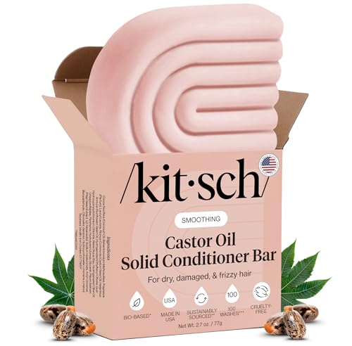 Buy now Kitsch Castor Oil Conditioner Bar Soap - Hydrating & Moisturizing Hair Care - Organic Castor Oil Conditioner for Hair Growth & Scalp Nourishment - Silicone & Paraben-Free, Vegan, Made in USA - 2.7oz at indiglob india