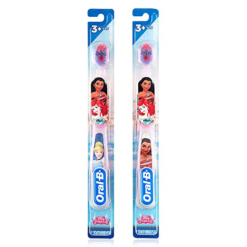 Buy now Oral-B New Princess Toothbrush for Little Girls, Children 3+, Extra Soft, Characters Vary - Pack of 6 (Characters Vary) at indiglob india