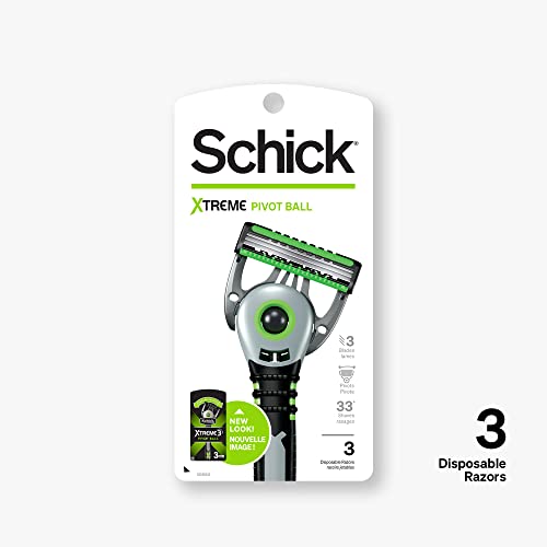 Buy now Schick Xtreme Pivot Ball Razor — Disposable Razors Men, Pivot Razor, Schick Pivot Ball, 3 Count at indiglob india