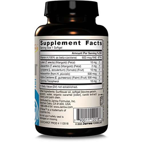 Buy now Jarrow FormulasÂ® CarotenAll, Dietary Supplement, Antioxidant Support for Vision and Cardiovascular Health, 60 Softgels, Up to a 60 Day Supply at indiglob india