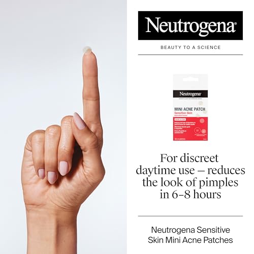 Buy now Neutrogena Mini Acne Patches for Sensitive Skin, Small Hydrocolloid Acne Spot Treatment Reduces the Look of Blemishes in 6-8 Hours, Gentle Non-Medicated Blemish Patches, 36 ct at indiglob india