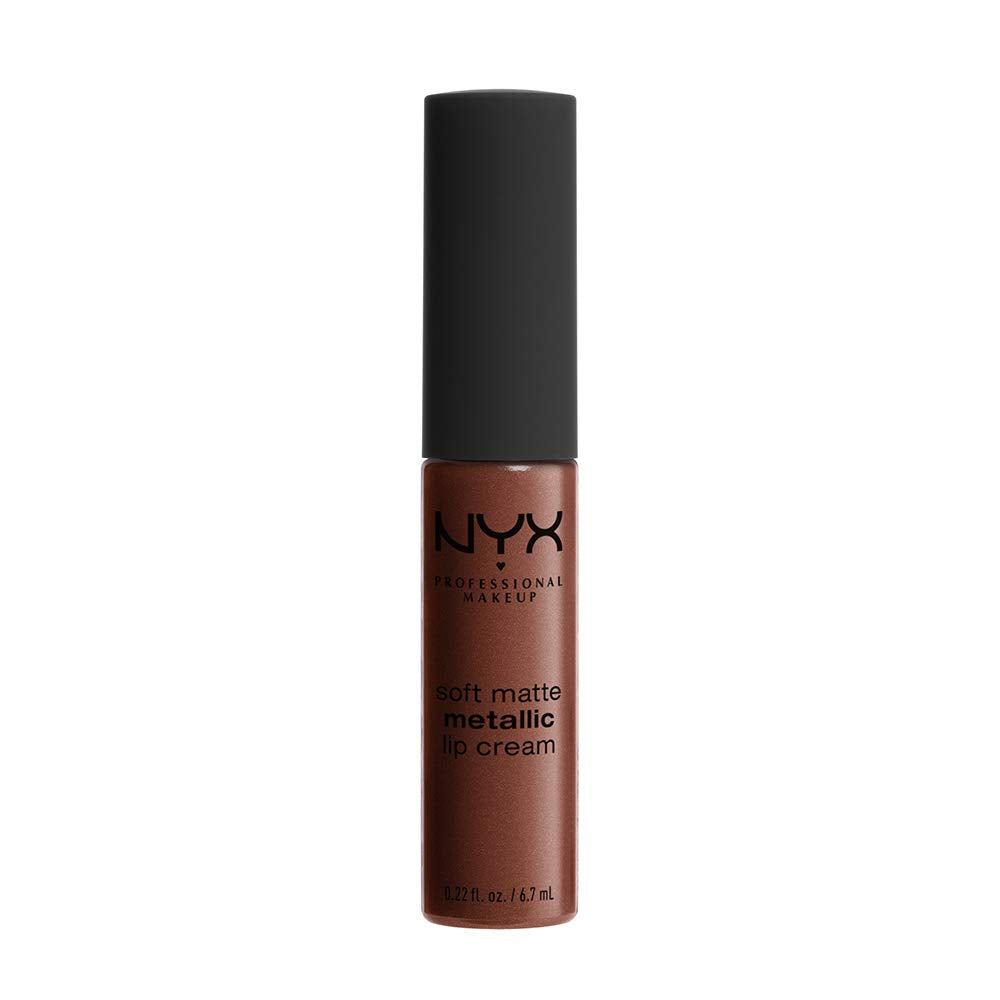 Buy now NYX PROFESSIONAL MAKEUP Soft Matte Metallic Lip Cream, Liquid Lipstick - Madrid (Cranberry Red) 0.22 Fl Oz (Pack of 1) Dubai at indiglob india