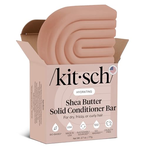 Buy now Kitsch Shea Butter Conditioner Bar Æ’?? Shea Moisture Conditioner for Soft, Hydrated Hair Æ’?? Solid Hair Conditioner for Hair Care Æ’?? Paraben, Sulfate & Silicone-Free, Vegan, Made in USA - 2.7 oz at indiglob india