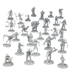 Buy now 28 Paintable Fantasy Mini Figures- All Unique Designs- 1" Hex-Sized Compatible w DND Dungeons Dragons, Pathfinder, RPG Tabletop Games- Features Goblins, Orcs, Gnolls, Skeletons & More at indiglob india