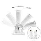 Buy now Anley Multi-Position Flag Pole Mounting Bracket with Hardwares - Made of Aluminum - Strong and Rust Free - 1" Diameter (White) at indiglob india
