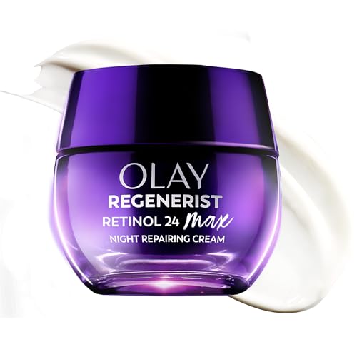 Buy now Olay Retinol Night Cream for Women, MAX, Anti-Aging Face Mousturizer, Fragrance-Free, Non Greasy - Anti-Wrinkle, Smooth Fine Lines, Hydrating Skin Care - Triple Collagen Cream, Niacinamide, 1.7oz at indiglob india