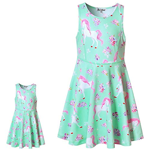 Buy now Matching Girl & Doll Dresses Floral Summer Clothes for Big Girls Kids Green at indiglob india