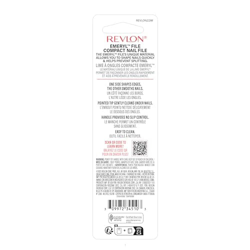 Buy now Revlon Emeryl File, Metal Nail Filer With Easy Grip Handle & Double-Sided Fingernail Buffer For Precise Manicure Shaping & Smoothing, 1 Count at indiglob india
