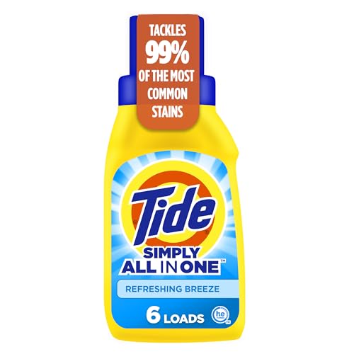 Buy now Tide Simply All-In-One Liquid Laundry Detergent, Refreshing Breeze Scent, 6 Loads, 10 fl oz at indiglob india