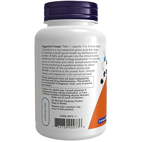Buy now Now Foods L-Carnitine 500 mg 180 Capsules at indiglob india