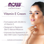 Buy now NOW Foods Solutions, Vitamin E Cream 28,000 IU, Intense Moisture, Concentrated Vitamin E, 4-Ounce at indiglob india