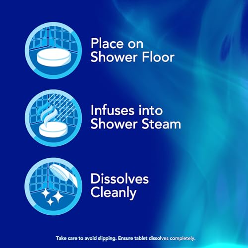 Buy now Vicks VapoShower Max Tablets, Non-Medicated Eucalyptus Shower Steamer Tablets, Menthol, Aromatherapy, 4ct at indiglob india