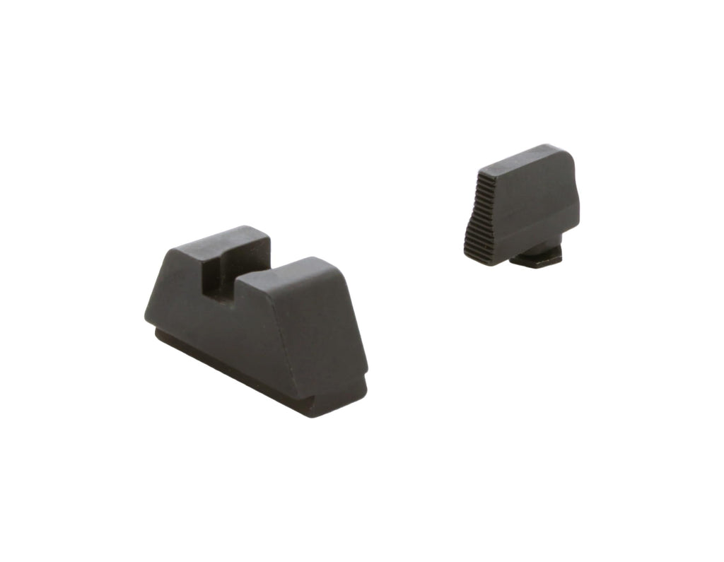 AMERIGLO Optic Compatible Sight Set for Glock - XL Tall Black Serrated .315" Front, Flat Black .394" Rear