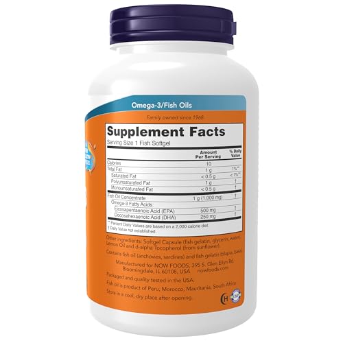 Buy now NOW Foods Supplements, Ultra Omega-3, 500 EPA and 250 DHA, Cardiovascular Support*, 180-Fish Gelatin Softgels at indiglob india