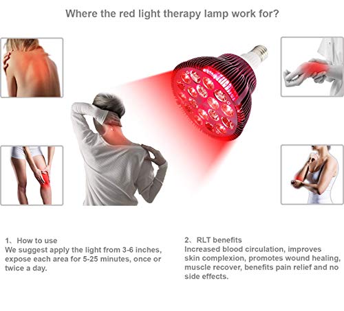 Buy now Red Light Therapy Lamp, Facial Light Therapy 660nm & 850nm 18 LEDs Near Infrared Light Therapy Device for Face, Skin Health and Pain Relief at indiglob india