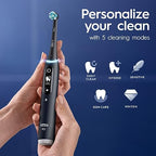 Buy now Oral-B iO Deep Clean + Protect Rechargeable Electric Toothbrush, Black, iO Series 7, 2 Replacement Brush Heads, Charging Travel Case at indiglob india