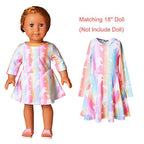 Buy now Striped Unicorn Dresses Matching Doll&Girls Birthday Outfit 4t 5t at indiglob india