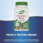 Buy now Nature's Way Licorice Root, Traditional Digestive Support Supplement*, 900 mg per 2-Capsule Serving, Non-GMO Project Verified, 100 Vegan Capsules (Packaging May Vary) at indiglob india