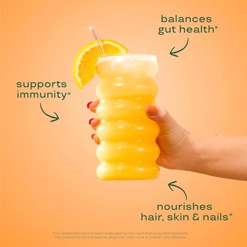 Buy now Bloom Nutrition Bovine Colostrum Powder for Gut Health, Immune Support, Hair Growth & Beauty Supplement, Gluten Free, Sugar Free | Orange Cream, 25 Servings at indiglob india