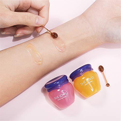 Buy now 2PCS Lip Mask Overnight, Honey&Sakura Day and Night Repair Sleeping Lip Balm, Fade Lip Lines Bee Balm, Hydrating &Prevention Dry and Crack Lip Scrubs Exfoliator at indiglob india