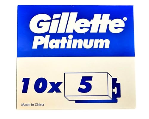 Buy now 50 Gillette Platinum Double Edge Razor Blades at indiglob india